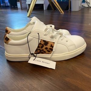 Lane Bryant Leopard Lace-up Sneakers 8W NWT